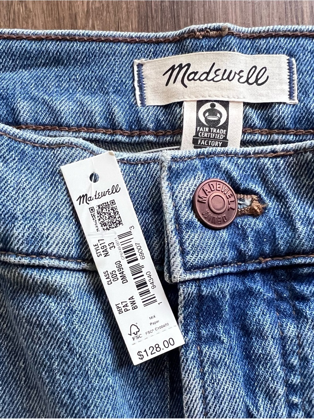 NWT Madewell Light Blue “The Perfect Vintage Jean Size 33 Petite 😍